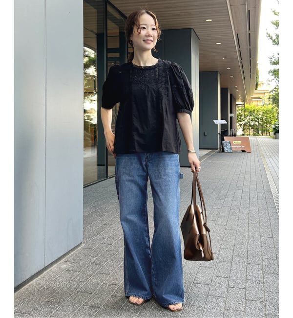 SLOBE IENA「LEE/リー SLOBE別注 Loose Flare ペインターパンツ」|デニム|