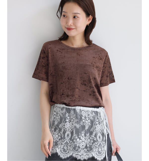 SLOBE IENA「メッシュベロアプルオーバー」|Tシャツ・カットソー|