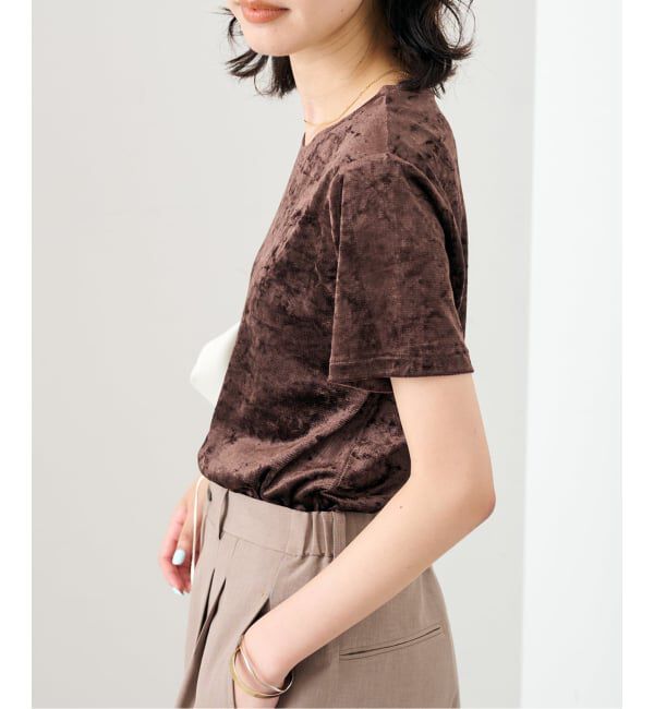SLOBE IENA「メッシュベロアプルオーバー」|Tシャツ・カットソー|