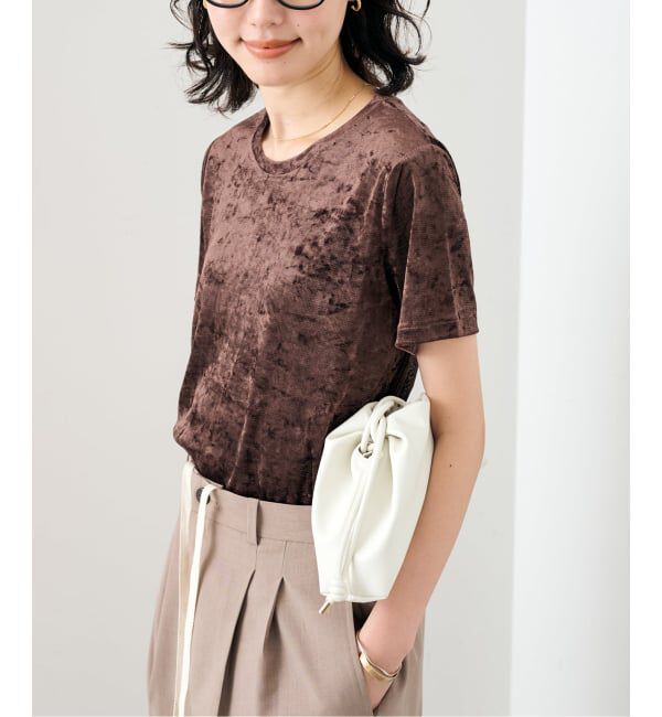 SLOBE IENA「メッシュベロアプルオーバー」|Tシャツ・カットソー|