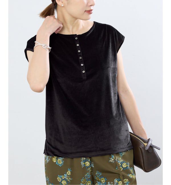 IENA「シアーベロアヘンリーノースリーブ」|Tシャツ・カットソー|