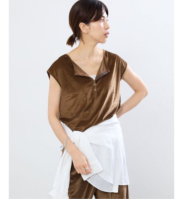 IENA「シアーベロアヘンリーノースリーブ」|Tシャツ・カットソー|