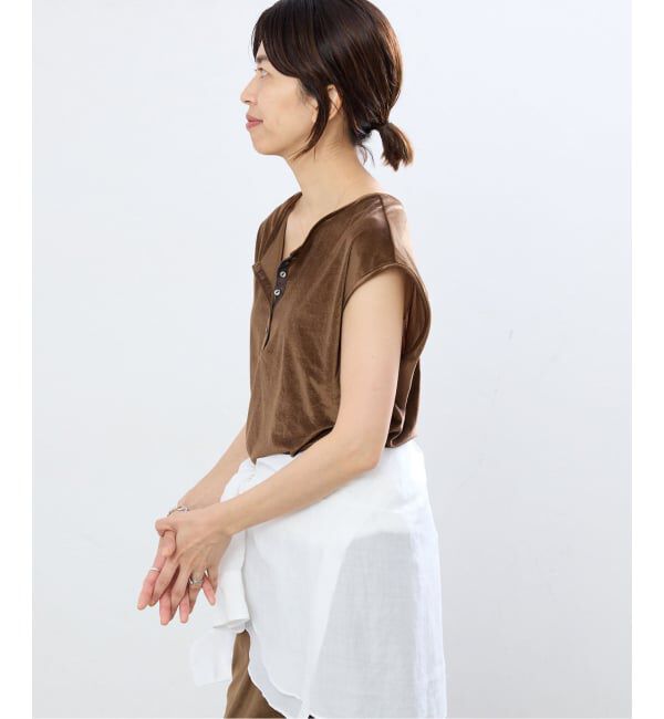 IENA「シアーベロアヘンリーノースリーブ」|Tシャツ・カットソー|
