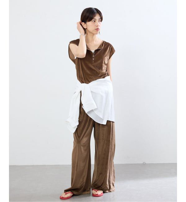 IENA「シアーベロアヘンリーノースリーブ」|Tシャツ・カットソー|