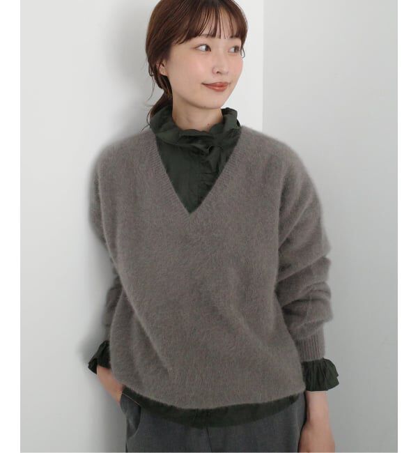 SLOBE IENA「《シリーズあり/予約》フォックスアルパカ 2wayプルオーバー」|ニット・セーター|