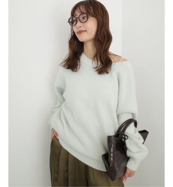 SLOBE IENA「《シリーズあり/予約》フォックスアルパカ 2wayプルオーバー」|ニット・セーター|