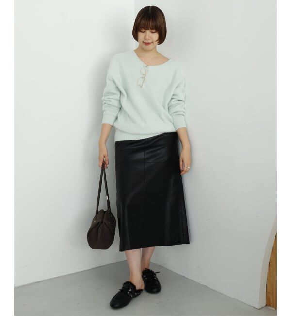 SLOBE IENA「《シリーズあり/予約》フォックスアルパカ 2wayプルオーバー」|ニット・セーター|