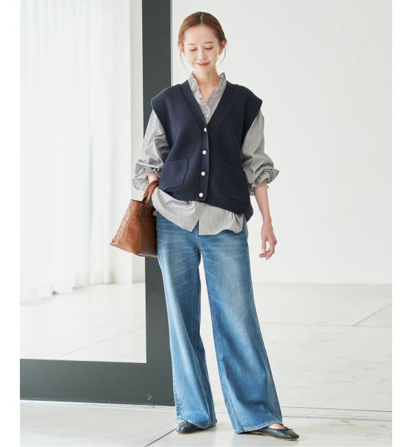 SLOBE IENA「《予約》SLOBE 型押しレザースクエアトートバッグ」|トートバッグ|