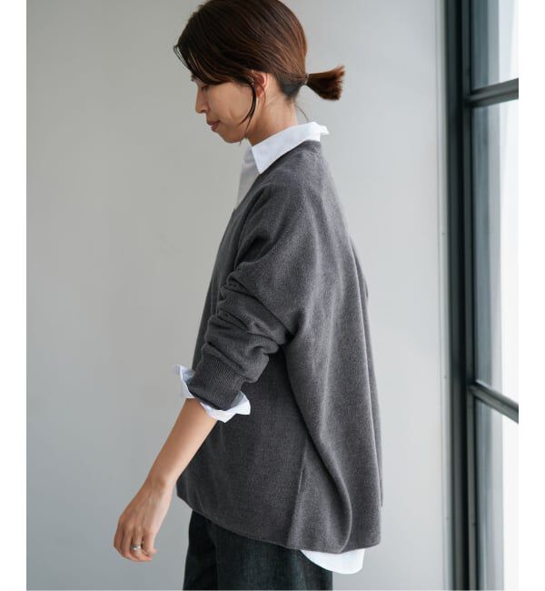 IENA「《追加6予約》Fineニュージーウール ニュアンス Vプルオーバー」|ニット・セーター|