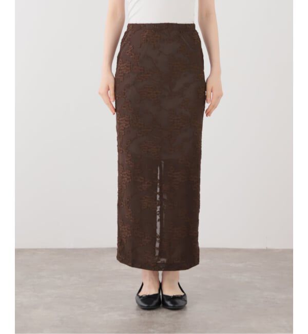 IENA「SIMONE WILD/シモーネ ワイルド FLOWER LONG SK スカート」|スカート|ブラウン