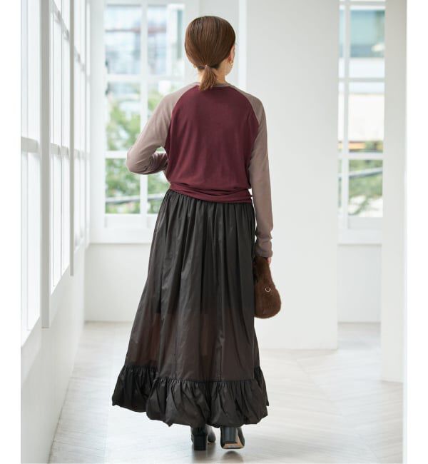 IENA「バイカラー ラグランスリーブ ロングTシャツ」|Tシャツ・カットソー|