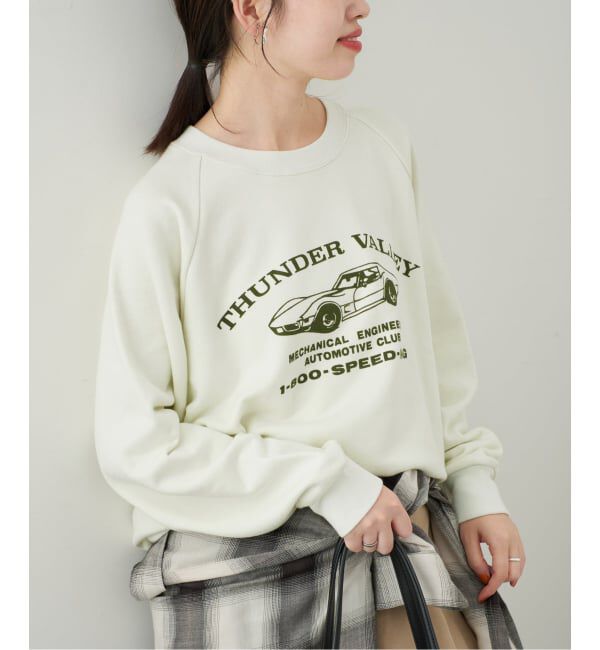 SLOBE IENA「《予約》BOOK CLUB/ブッククラブ SLOBE別注 CAR SWEAT」|スウェット・ジャージ|ナチュラル