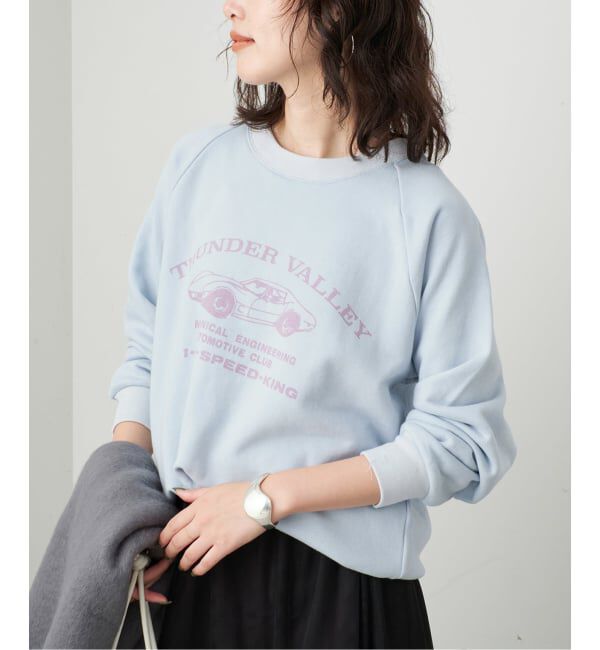 SLOBE IENA「《予約》BOOK CLUB/ブッククラブ SLOBE別注 CAR SWEAT」|スウェット・ジャージ|サックスブルー B