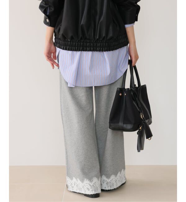 SLOBE IENA「《予約》レースヘムスウェットパンツ」|その他|