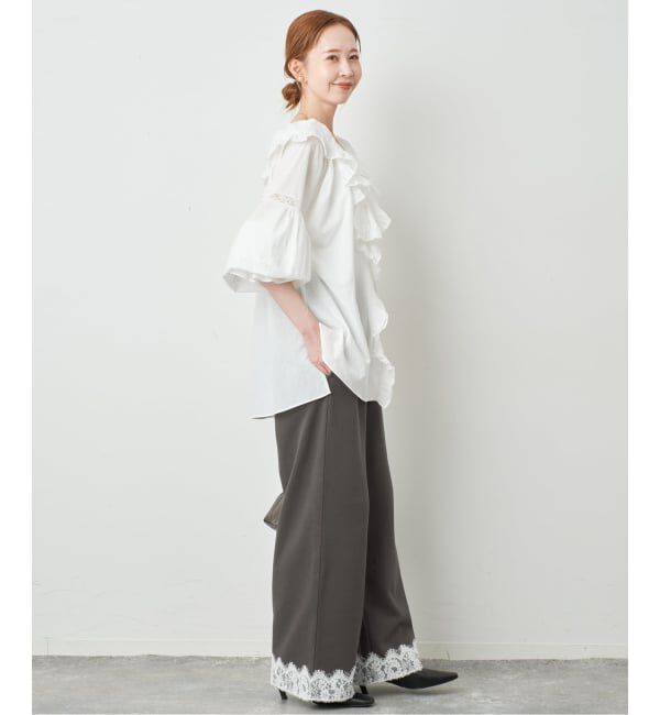 SLOBE IENA「《予約》レースヘムスウェットパンツ」|その他|