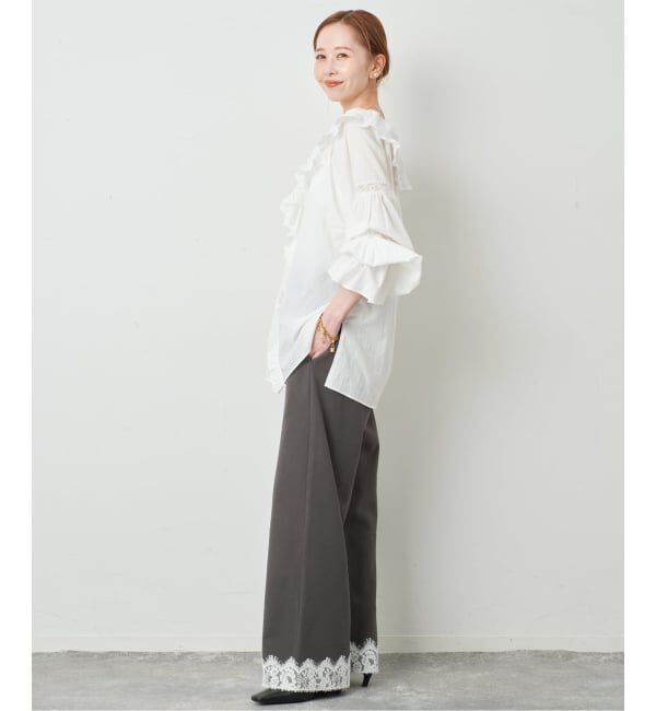 SLOBE IENA「《予約》レースヘムスウェットパンツ」|その他|