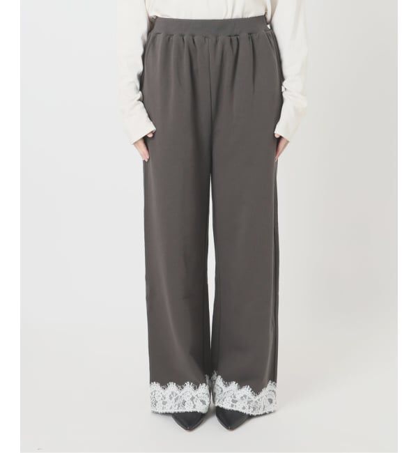 SLOBE IENA「《予約》レースヘムスウェットパンツ」|その他|
