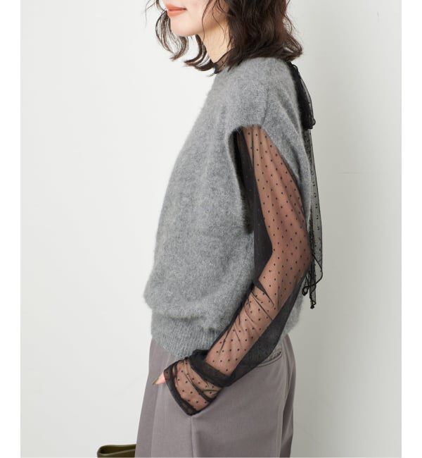 SLOBE IENA「《予約》ドットチュールボウタイインナー」|Tシャツ・カットソー|