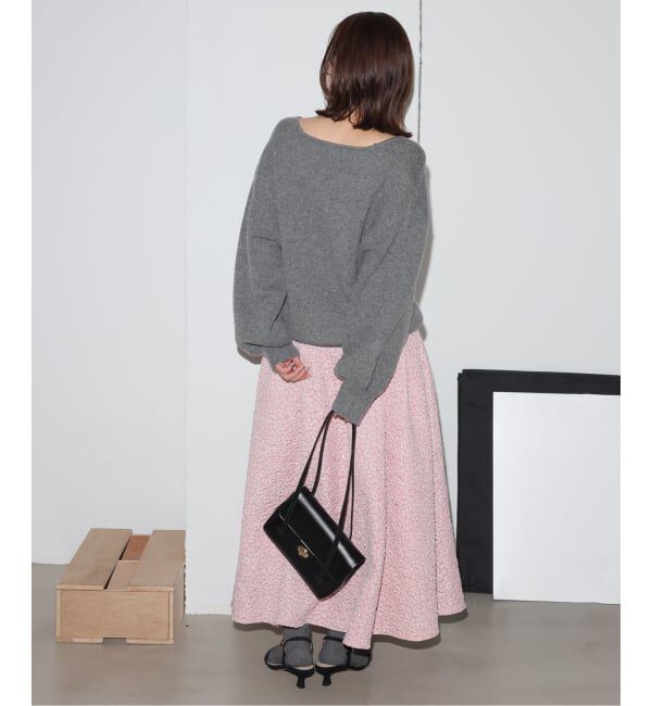 SLOBE IENA「《WEB限定追加予約》Vネックボリュームスリーブニット」|ニット・セーター|