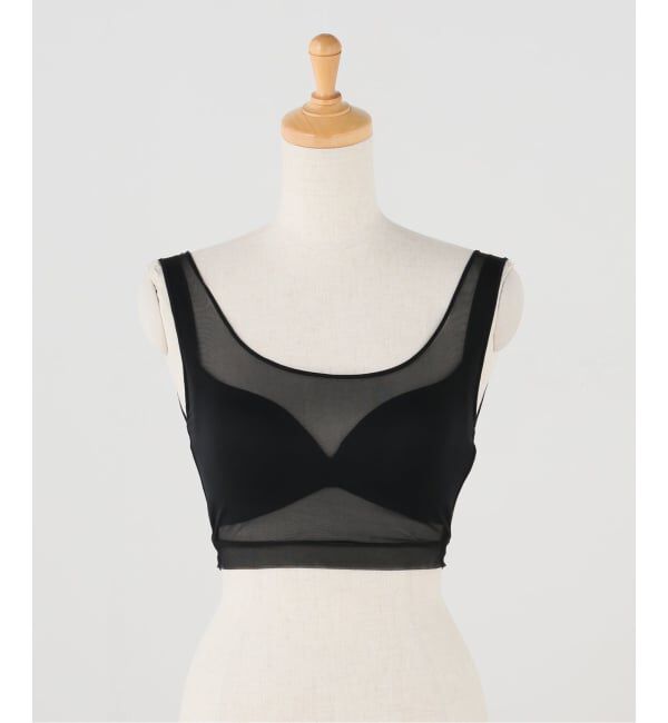 IENA「NICENICE MOMENT/ナイスナイスモーメント MESH BRA TANK NNM3-25S-012」|インナー|ブラック