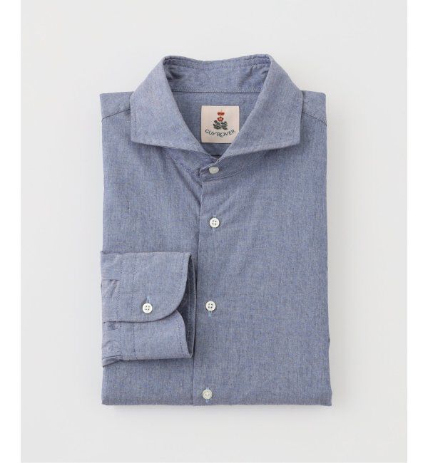 EDIFICE「GUY ROVER (ギローバー) Chambrey Cutaway Shirts 551400/3850W2410L」|シャツ・ブラウス|ネイビー