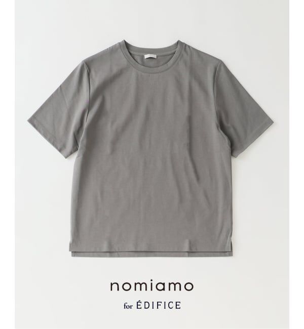 EDIFICE「nomiamo (ノミアモ) 別注 スヴィンコットン クルーネック Tシャツ」|Tシャツ・カットソー|カーキ
