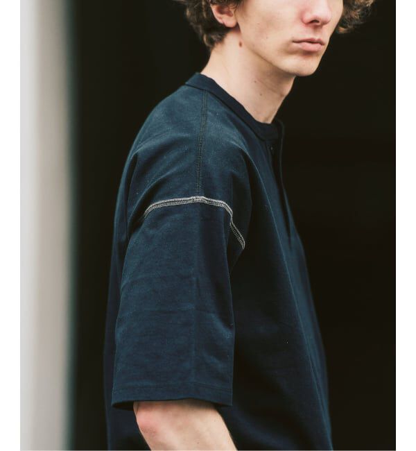 417 EDIFICE「トーナルステッチ ヘンリーネックTシャツ」|Tシャツ・カットソー|