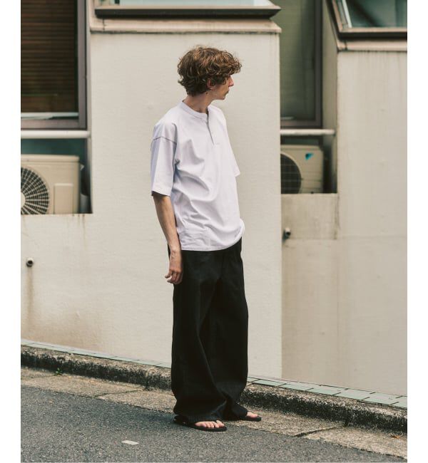 417 EDIFICE「トーナルステッチ ヘンリーネックTシャツ」|Tシャツ・カットソー|