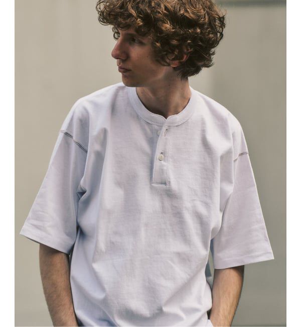 417 EDIFICE「トーナルステッチ ヘンリーネックTシャツ」|Tシャツ・カットソー|