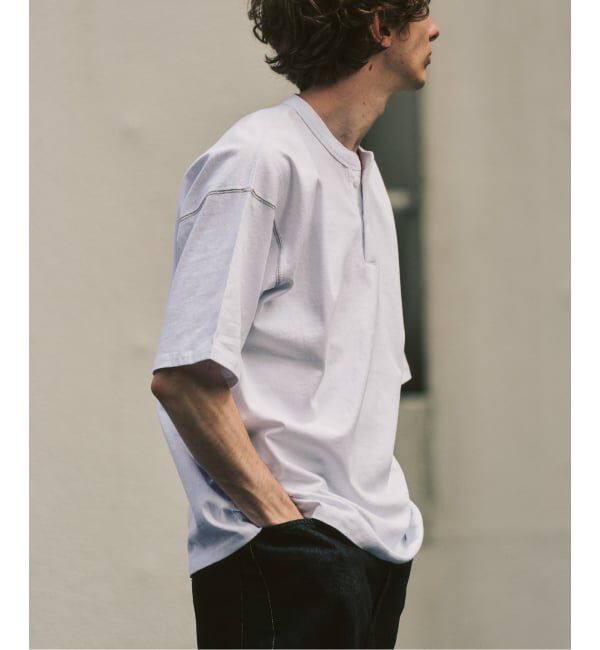 417 EDIFICE「トーナルステッチ ヘンリーネックTシャツ」|Tシャツ・カットソー|