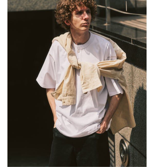 417 EDIFICE「トーナルステッチ ヘンリーネックTシャツ」|Tシャツ・カットソー|