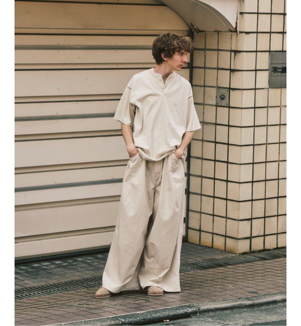 417 EDIFICE「トーナルステッチ ヘンリーネックTシャツ」|Tシャツ・カットソー|