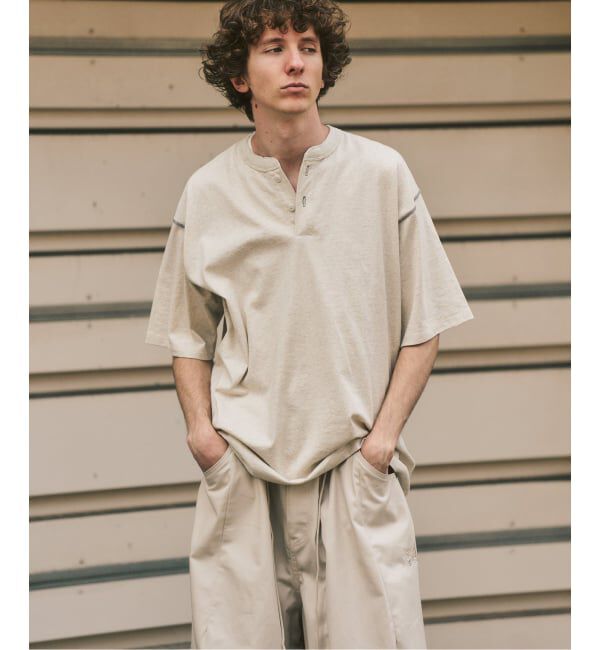 417 EDIFICE「トーナルステッチ ヘンリーネックTシャツ」|Tシャツ・カットソー|