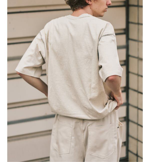 417 EDIFICE「トーナルステッチ ヘンリーネックTシャツ」|Tシャツ・カットソー|