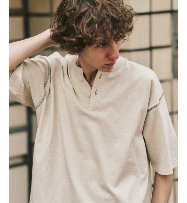 417 EDIFICE「トーナルステッチ ヘンリーネックTシャツ」|Tシャツ・カットソー|