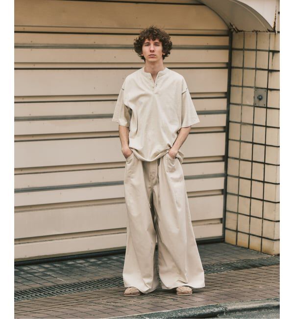 417 EDIFICE「トーナルステッチ ヘンリーネックTシャツ」|Tシャツ・カットソー|