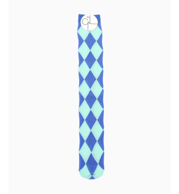 EDIFICE「CONLEAD(コンリード) Sheer Argyle」|ソックス|ネイビー B