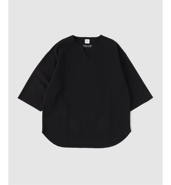 EDIFICE「スパン フライス キーネック Tシャツ」|Tシャツ・カットソー|ブラック