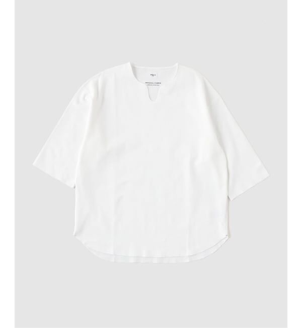 EDIFICE「スパン フライス キーネック Tシャツ」|Tシャツ・カットソー|ホワイト