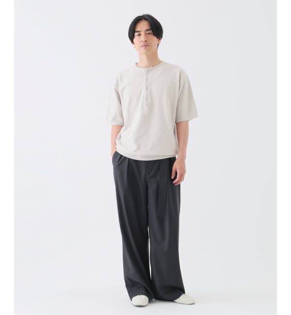 EDIFICE「《EDIFICE by PIPPIOLINO》 パイル ヘンリー ネック」|Tシャツ・カットソー|