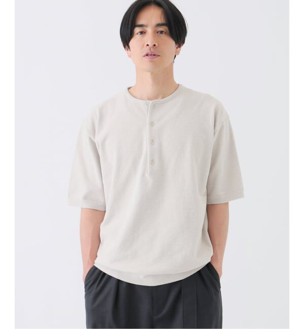 EDIFICE「《EDIFICE by PIPPIOLINO》 パイル ヘンリー ネック」|Tシャツ・カットソー|