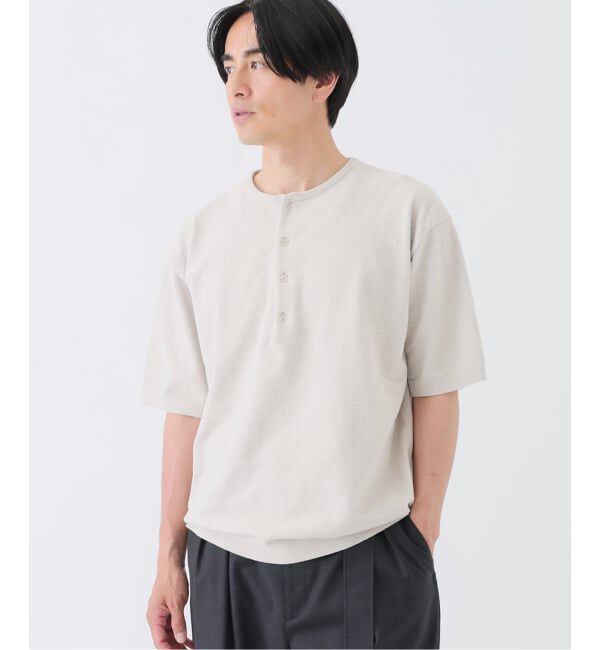 EDIFICE「《EDIFICE by PIPPIOLINO》 パイル ヘンリー ネック」|Tシャツ・カットソー|