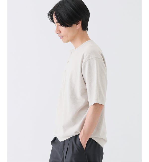 EDIFICE「《EDIFICE by PIPPIOLINO》 パイル ヘンリー ネック」|Tシャツ・カットソー|