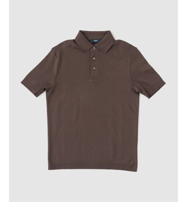 EDIFICE「HERNO(へルノ) Jersey Knit Effect Polo Shirts」|Tシャツ・カットソー|ブラウン