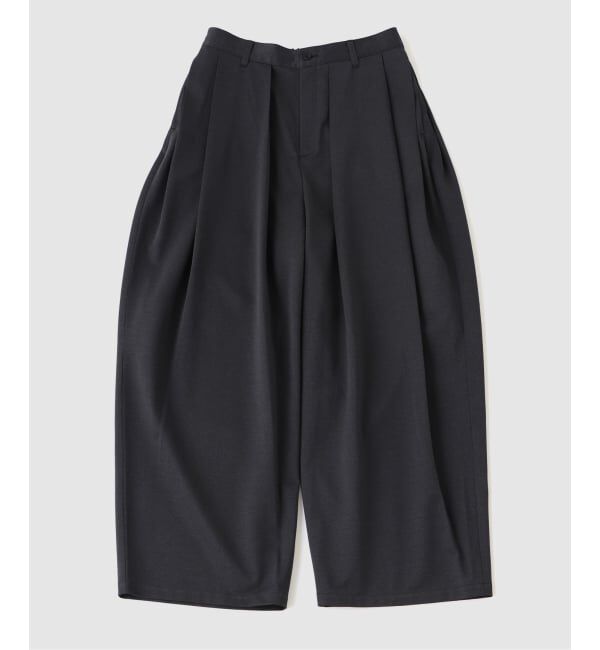 EDIFICE「White Mountaineering(ホワイトマウンテニアリング) 12TUCK WIDE PANTS」|スラックス|グレー