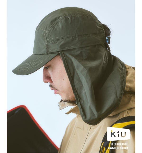 417 EDIFICE「KiU / キウ サンシェードジェットキャップ2ND」|キャップ・キャスケット|カーキ