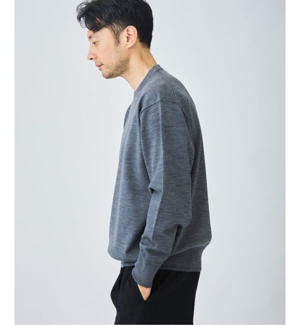 EDIFICE「《EDIFICE by PIPPIOLINO》ウール プレイティング クルーネック」|ニット・セーター|