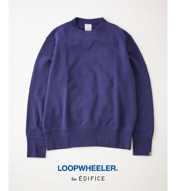 EDIFICE「《予約》LOOPWHEELER for LOWERCASE ライトツリウラケ ルーズスウェット」|スウェット・ジャージ|ネイビー
