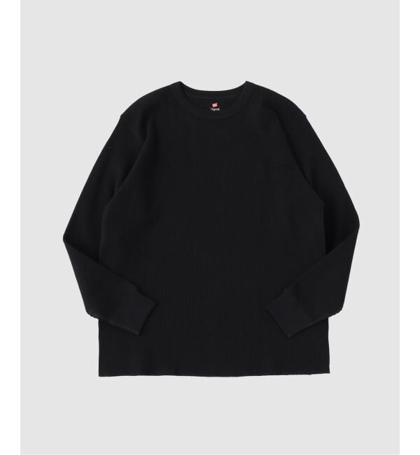 417 EDIFICE「Hanes / ヘインズ Thermal Top クルーネックL/S」|Tシャツ・カットソー|ブラック
