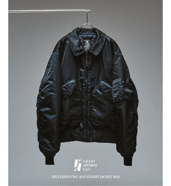 417 EDIFICE「Valley Apparel 417別注 CWU-45/P FLIGHT JACKET」|ミリタリージャケット|ブラック